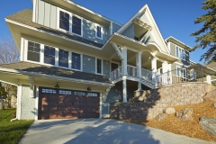 Exterior shot of the front of a home with many Vector windows installed