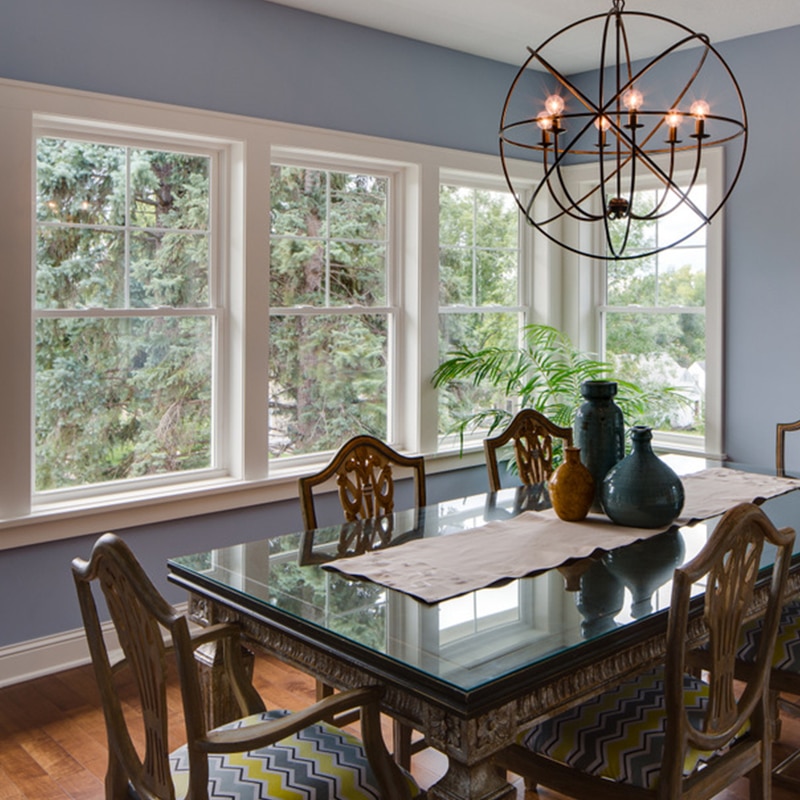 Envision Double-Hung Windows featured in a cozy dining room